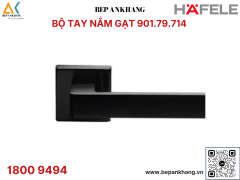 Tay nắm gạt nắp chụp vuông Hafele - TECHNA - Đen mờ - 901.79.714